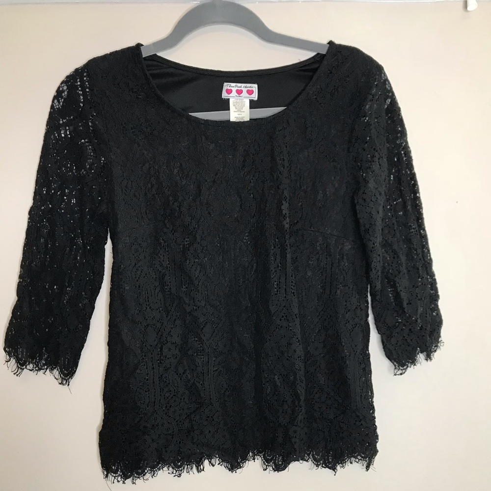 Black lace top with lining!